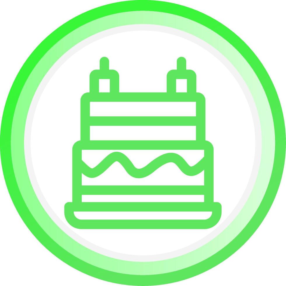 diseño de icono creativo de pastel de cumpleaños vector