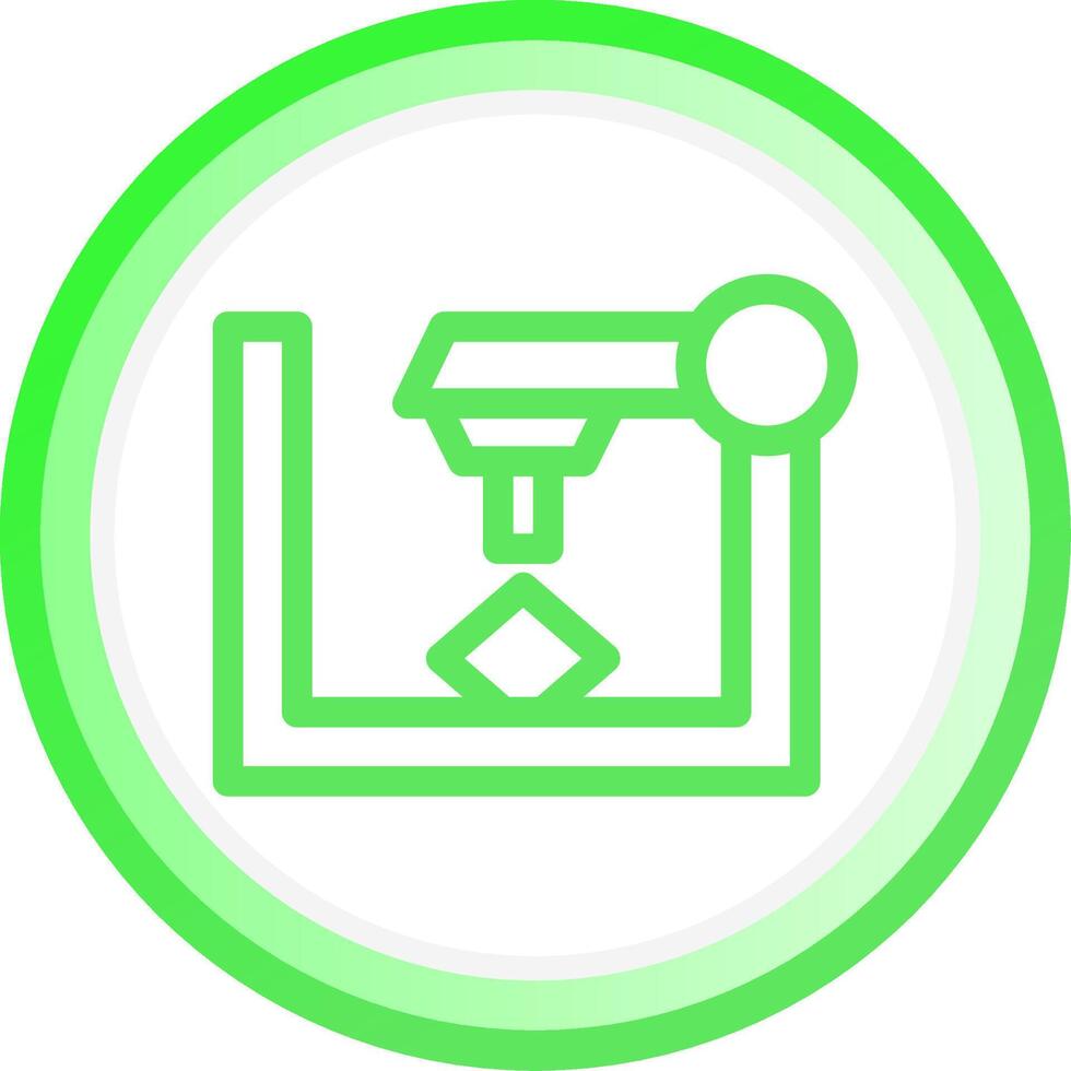 3D Printer Creative Icon Design vector