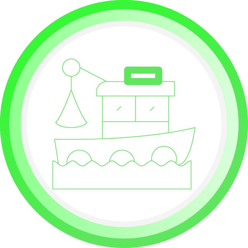 Fishing Boat Creative Icon Design vector