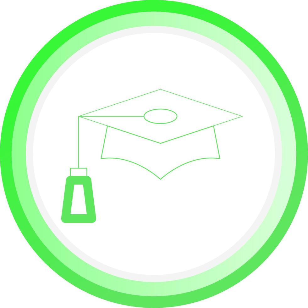 Graduation Cap Creative Icon Design vector