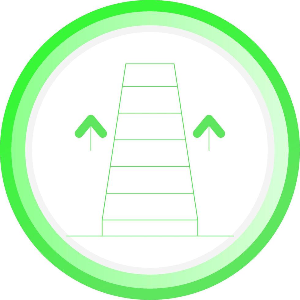 diseño de icono creativo de escalera mecánica vector