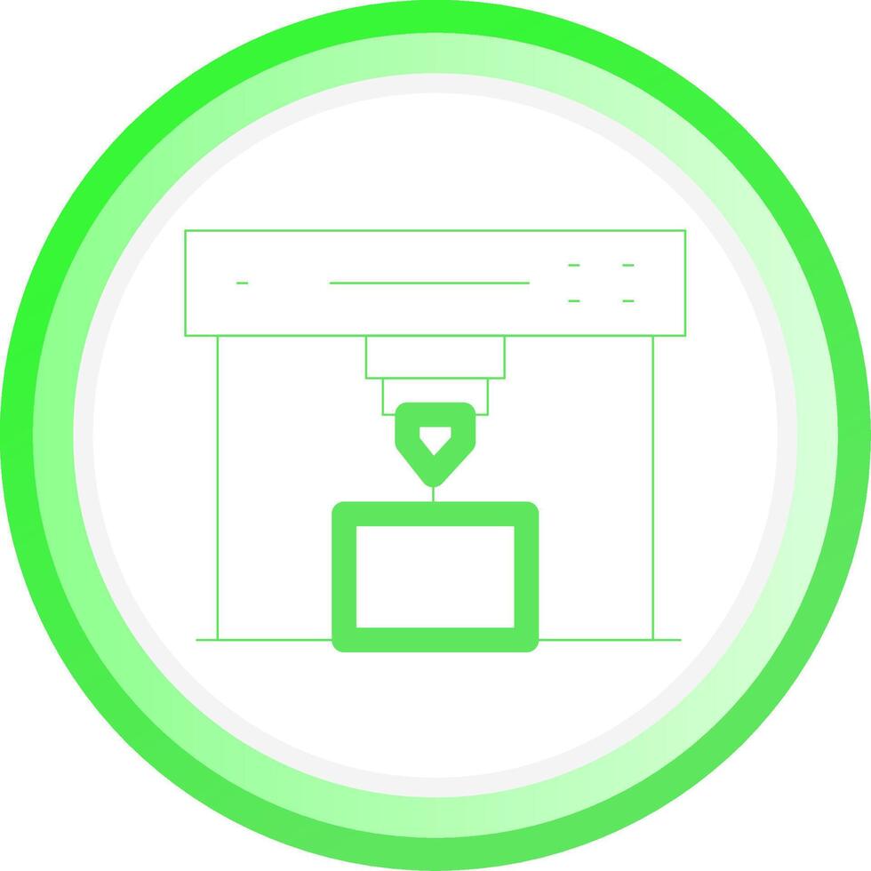 3d Printer Creative Icon Design vector