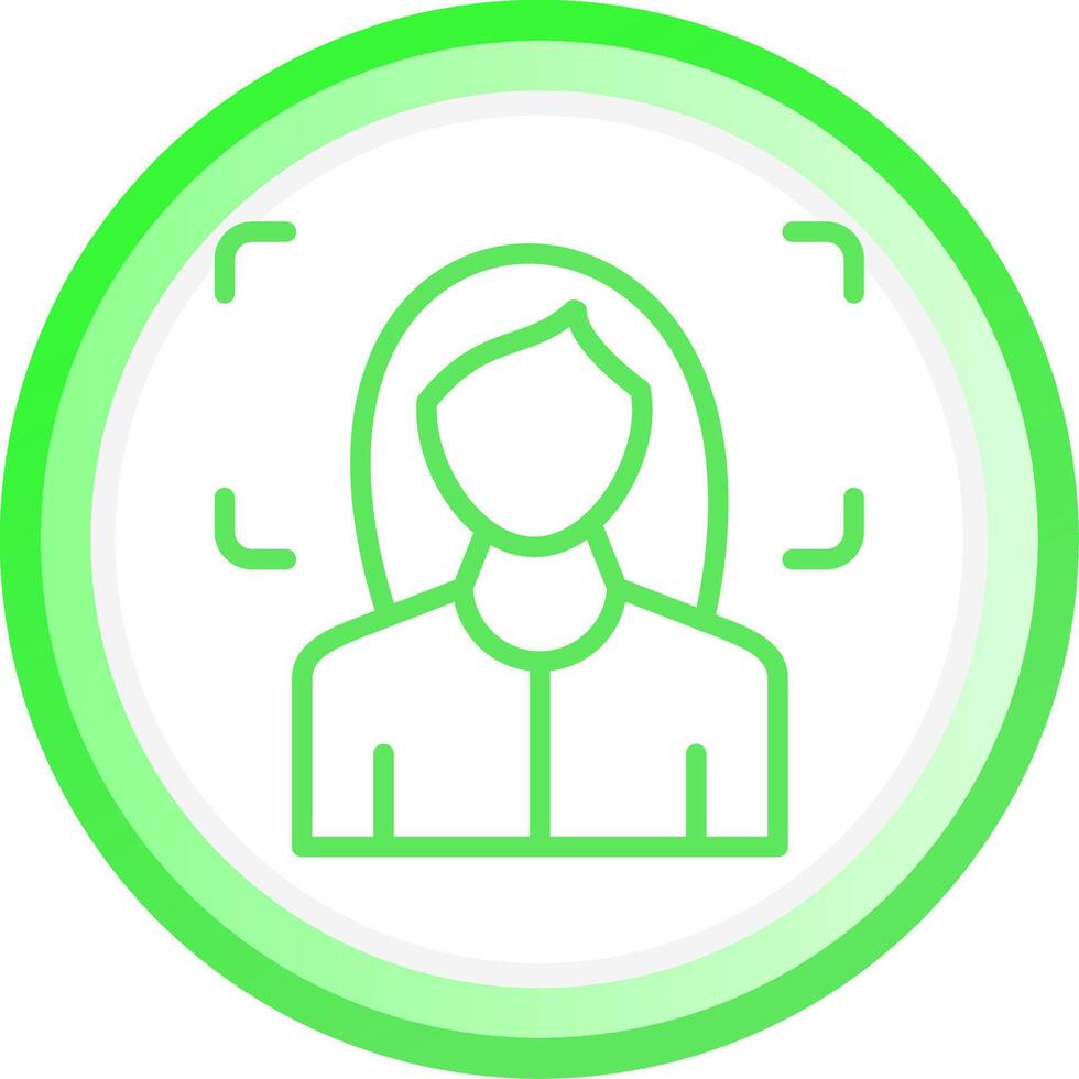 Facial Recognition Creative Icon Design vector