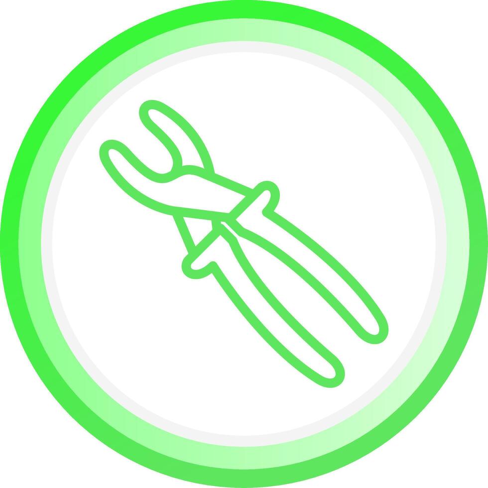 Needle Nose Pliers Creative Icon Design vector