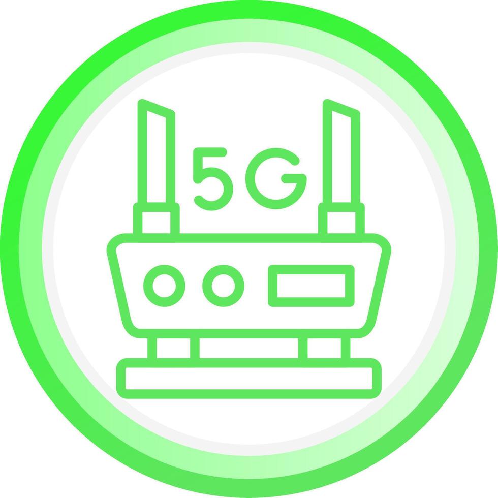 Line Green Circle Gradient Design vector