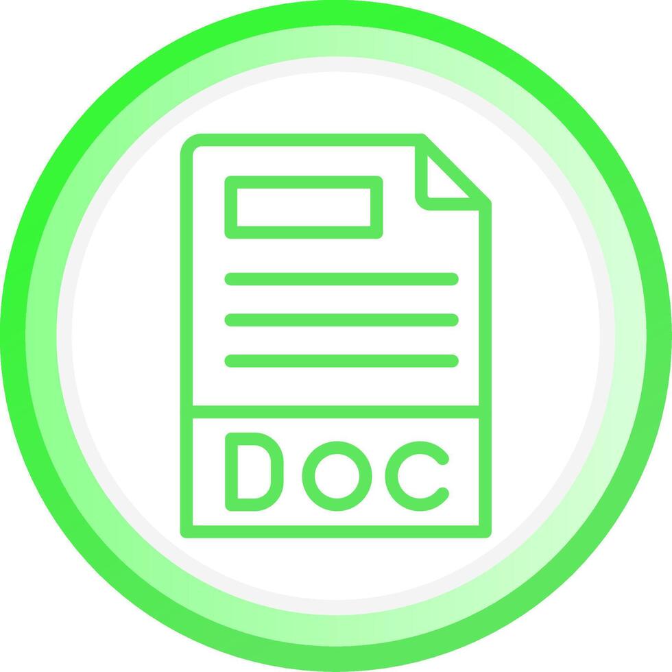 Doc File Format Creative Icon Design vector