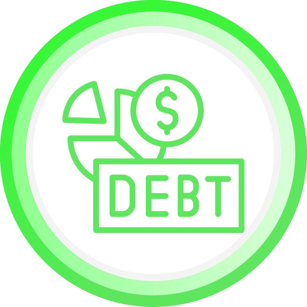 Debt Creative Icon Design vector