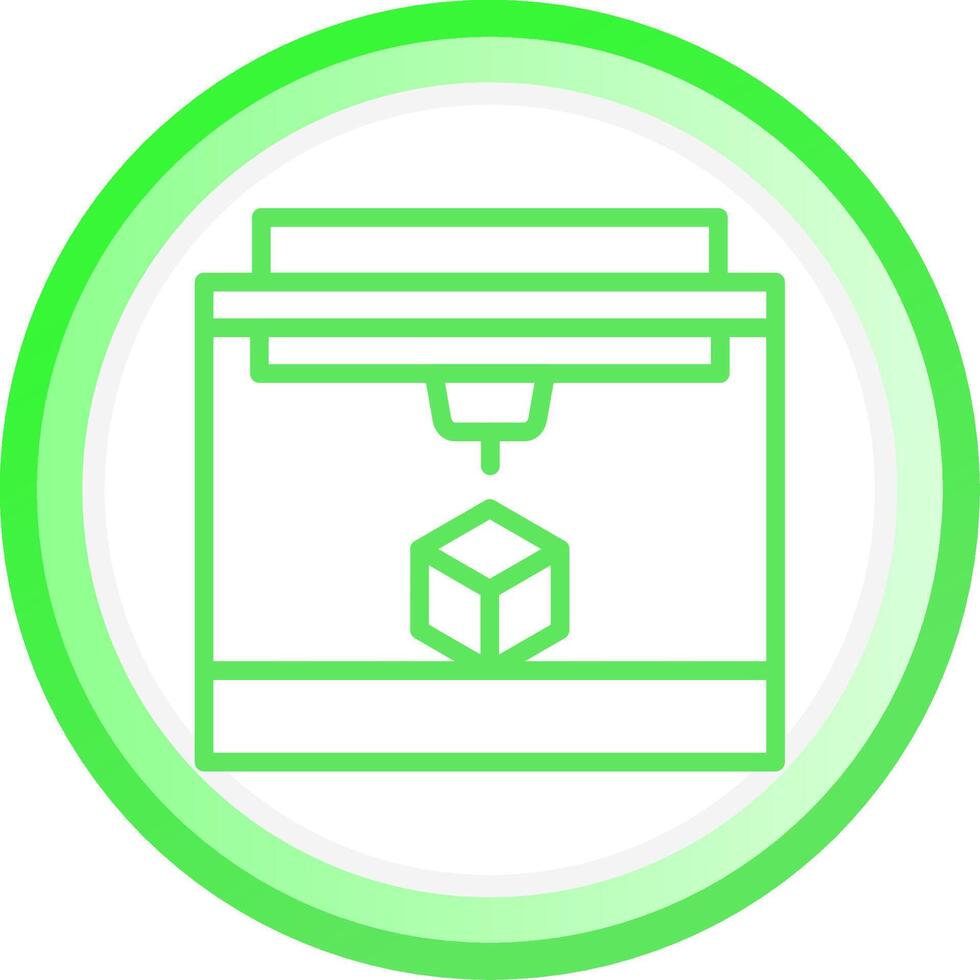 3D Printing Creative Icon Design vector