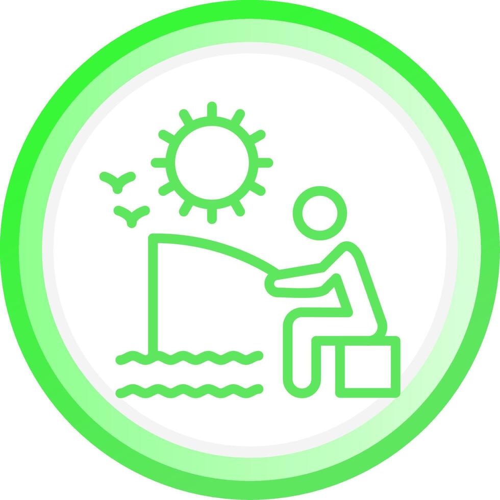 Summer Fishing Creative Icon Design vector
