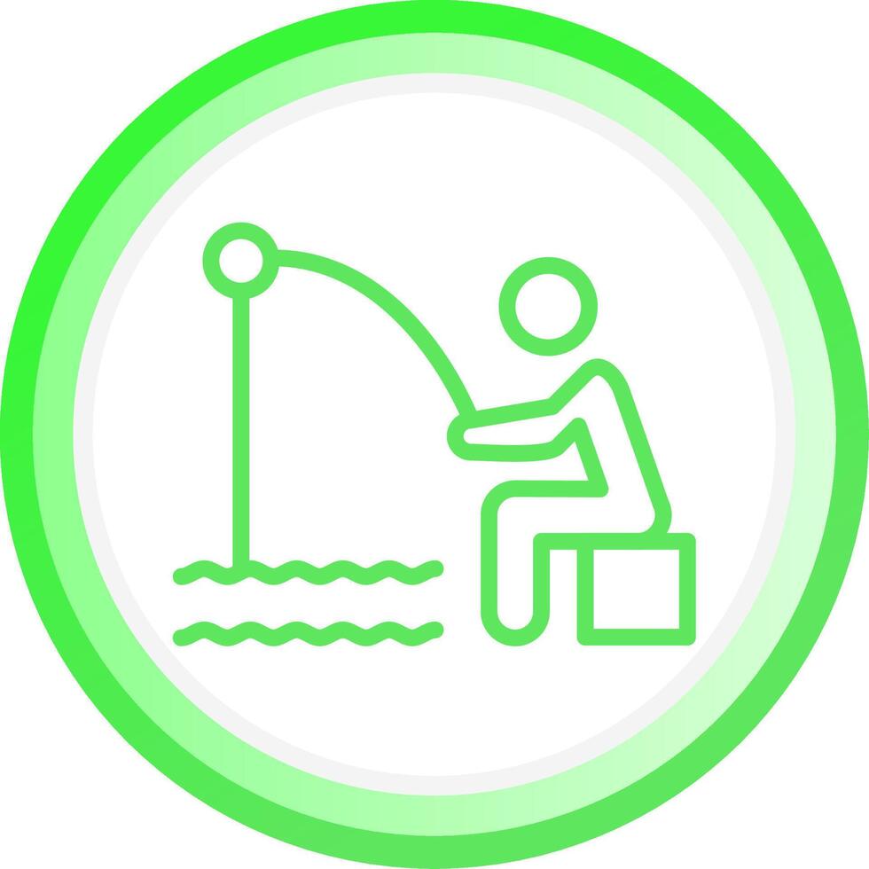 Shore Fishing Creative Icon Design vector