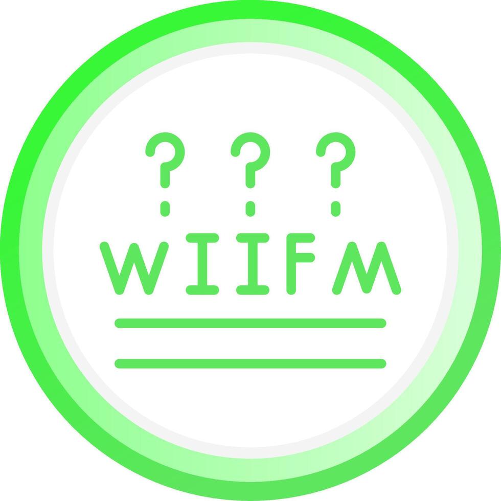 Wiifm creativo icono diseño vector