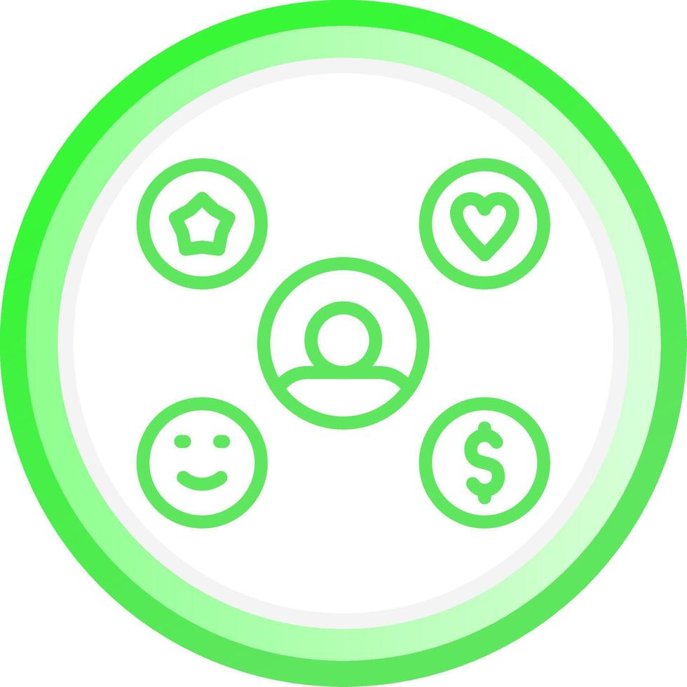Line Green Circle Gradient Design vector
