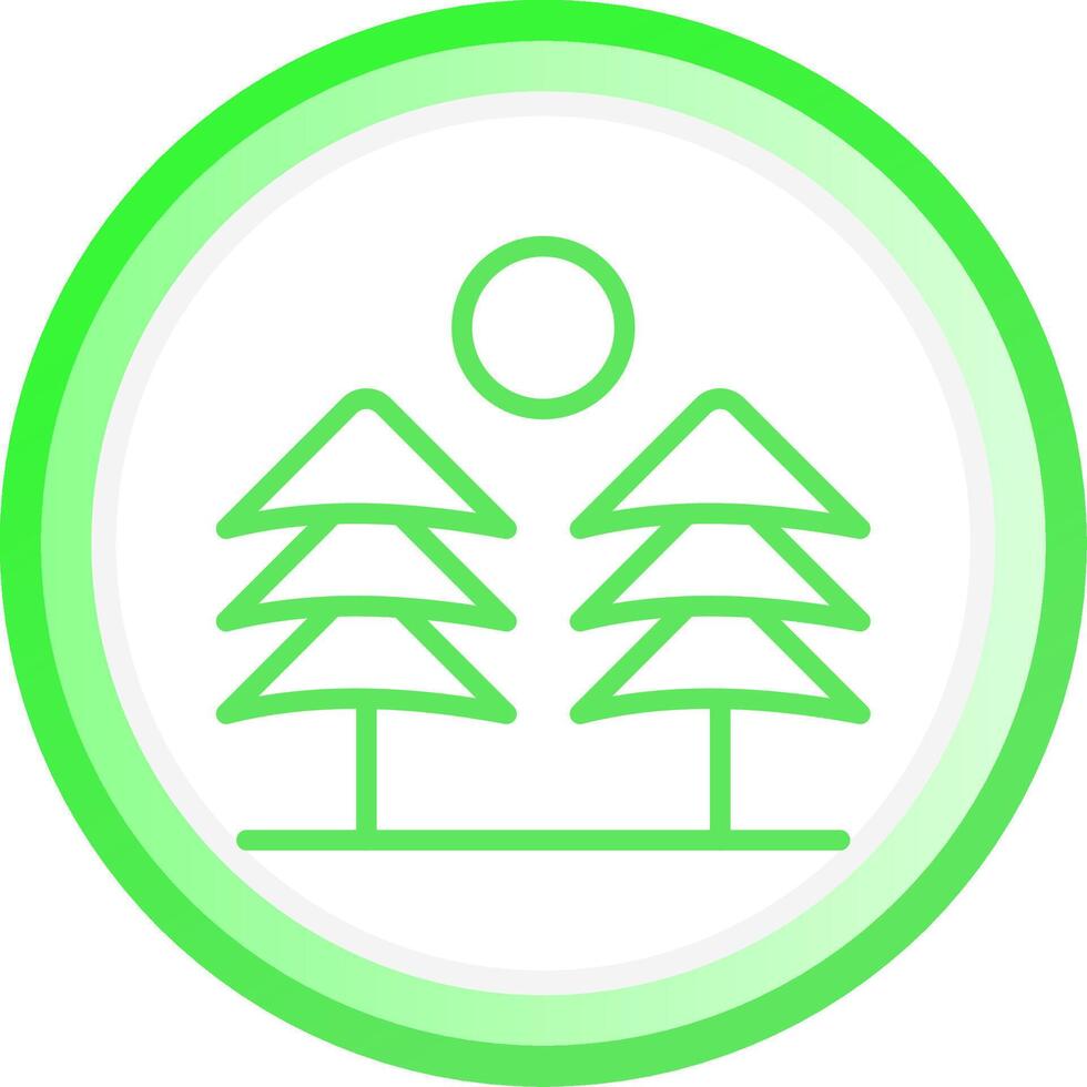 Pine Trees Landscape Creative Icon Design vector