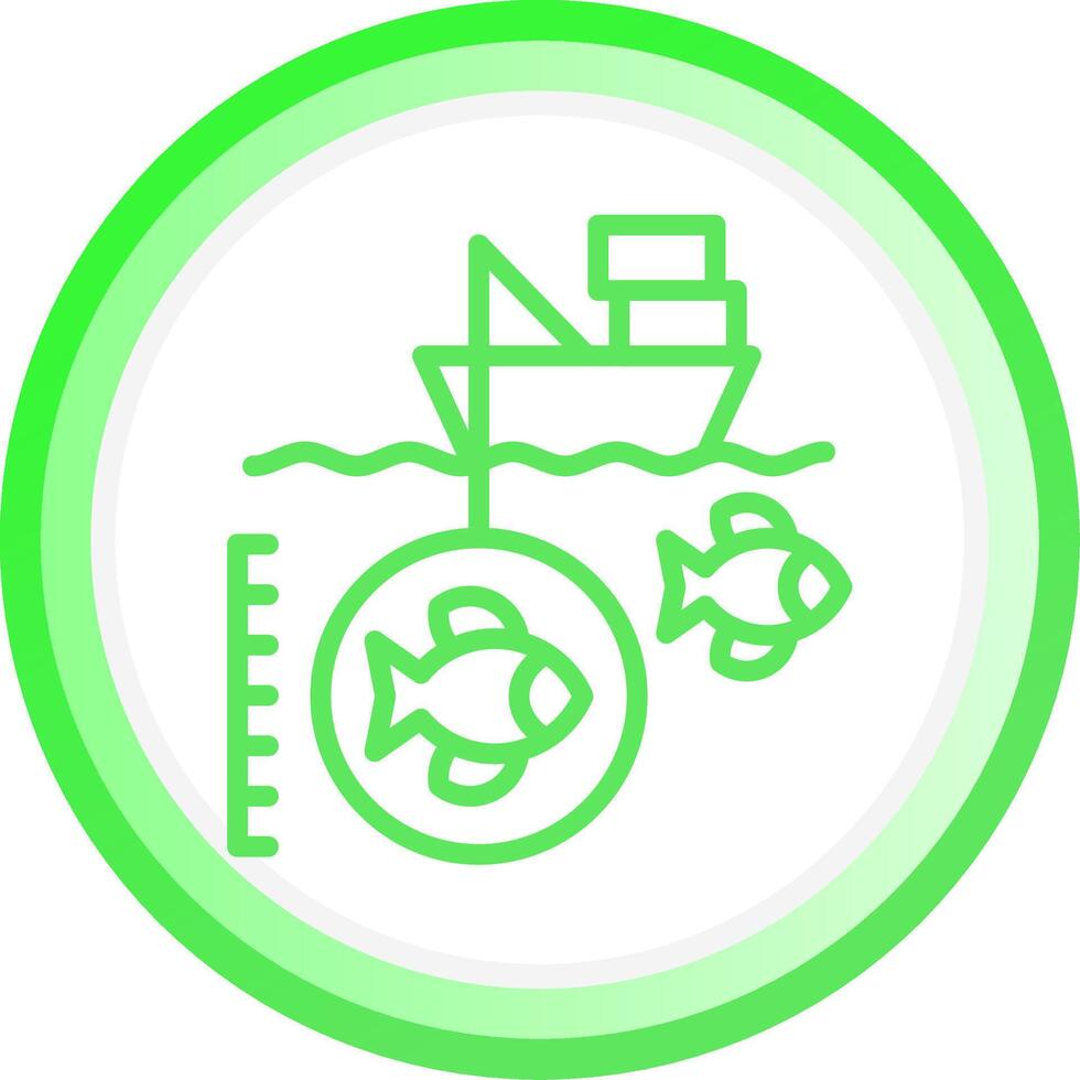 Deep Sea Fishing Creative Icon Design vector