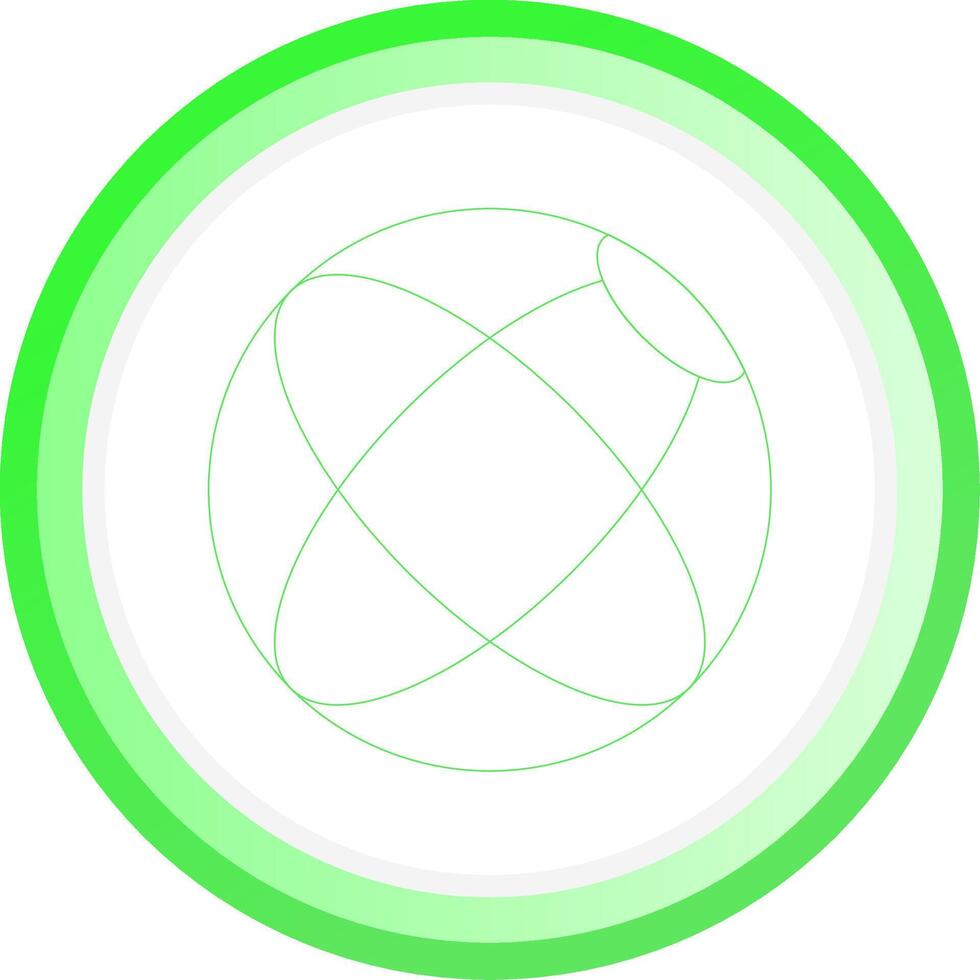 línea verde circulo degradado diseño vector