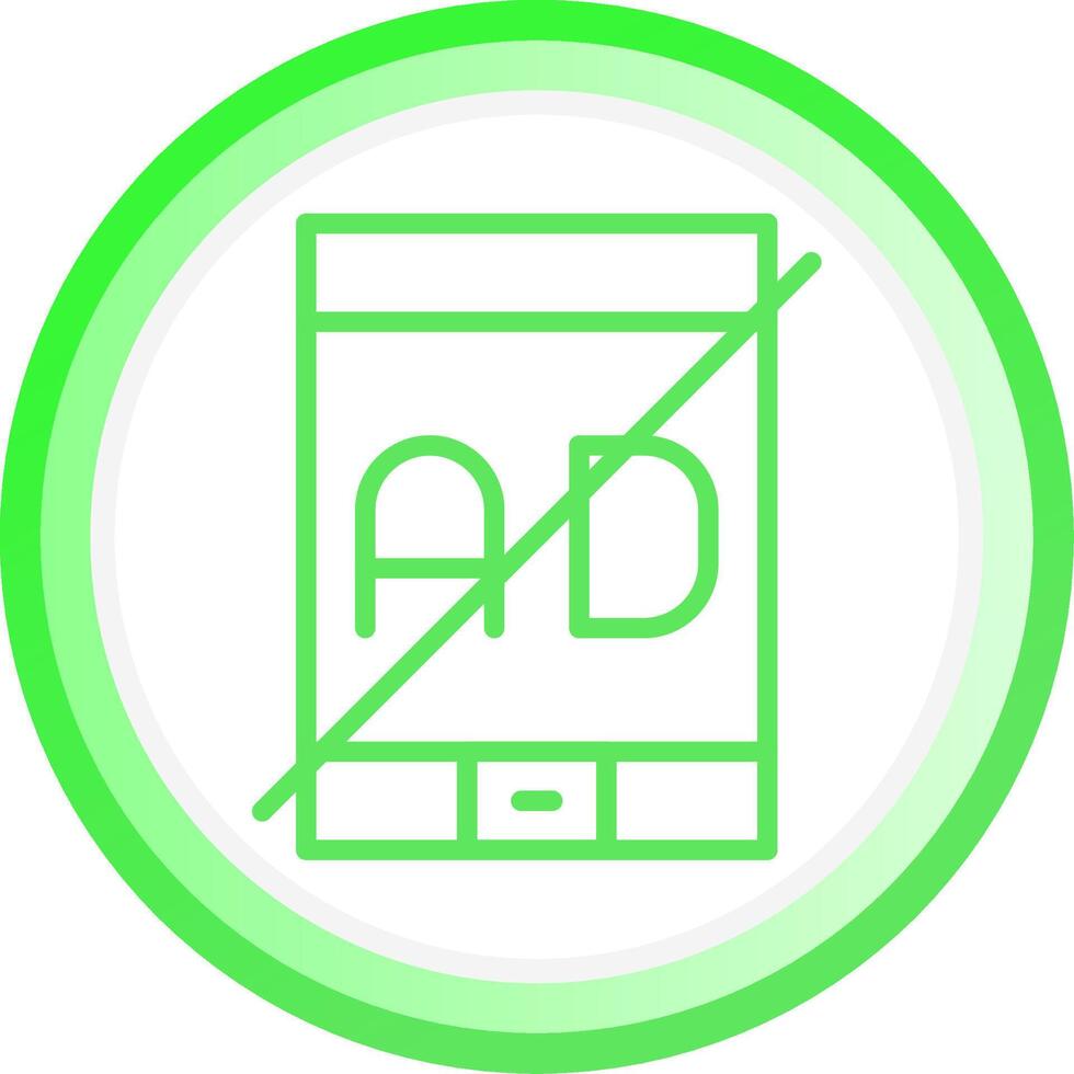 No Ad Creative Icon Design vector