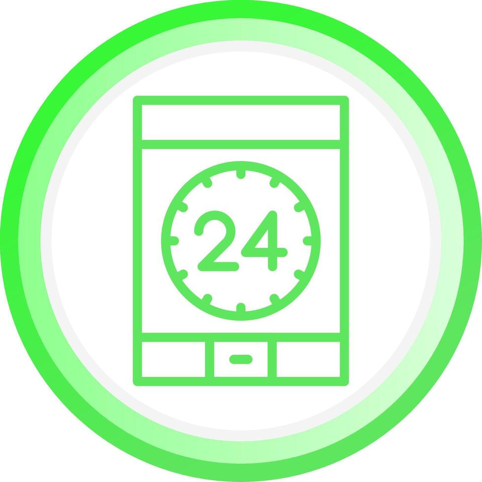 24 Hour Service Creative Icon Design vector