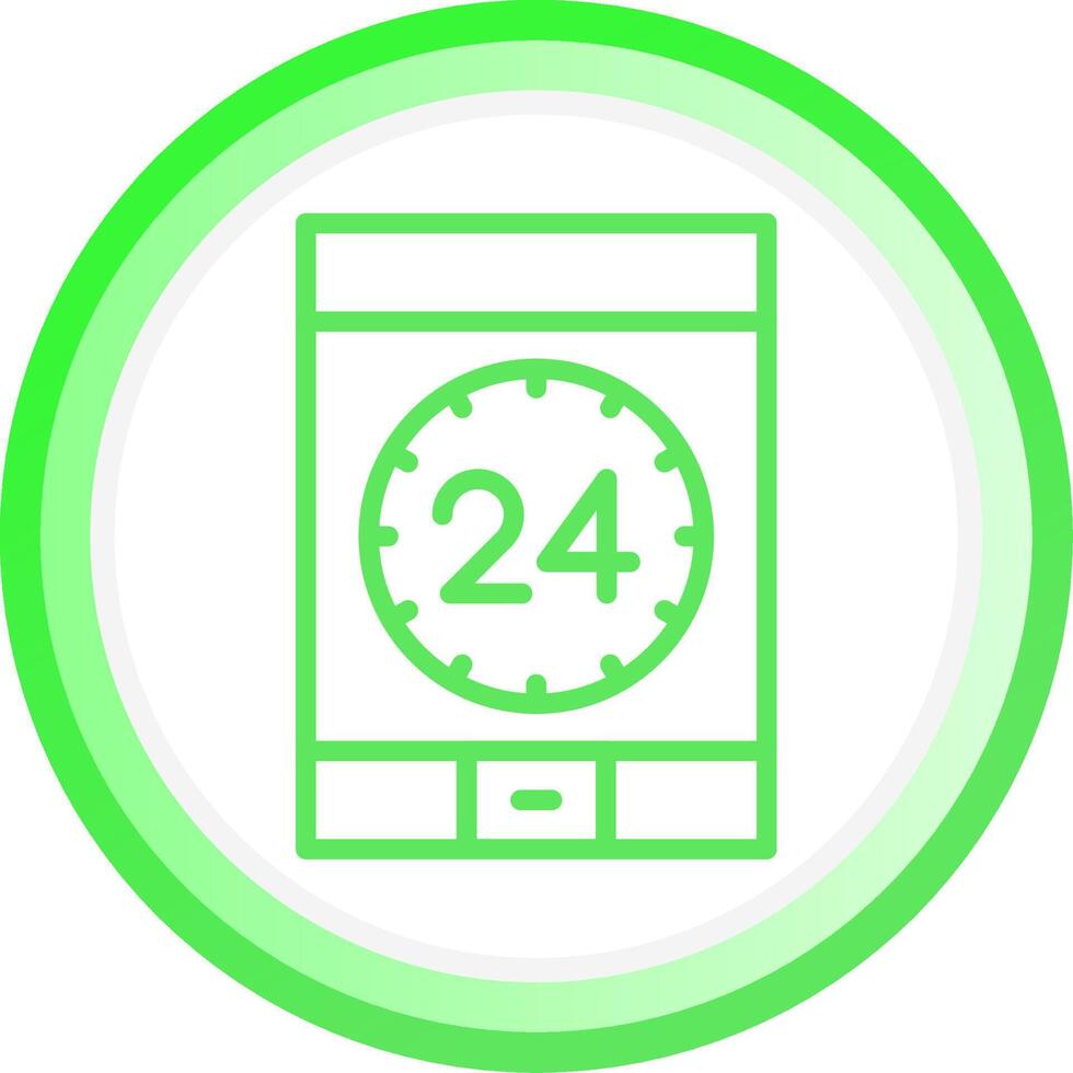 24 Hour Service Creative Icon Design vector