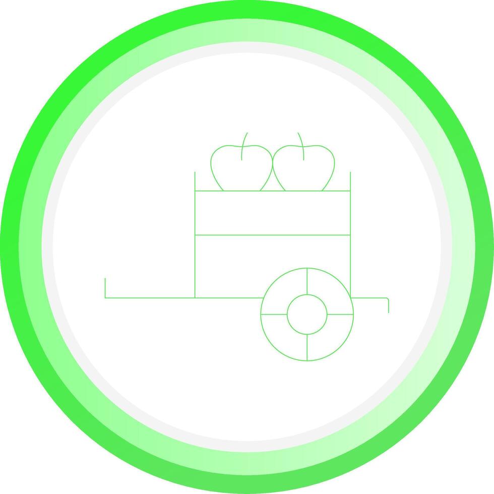 Fruta carro creativo icono diseño vector