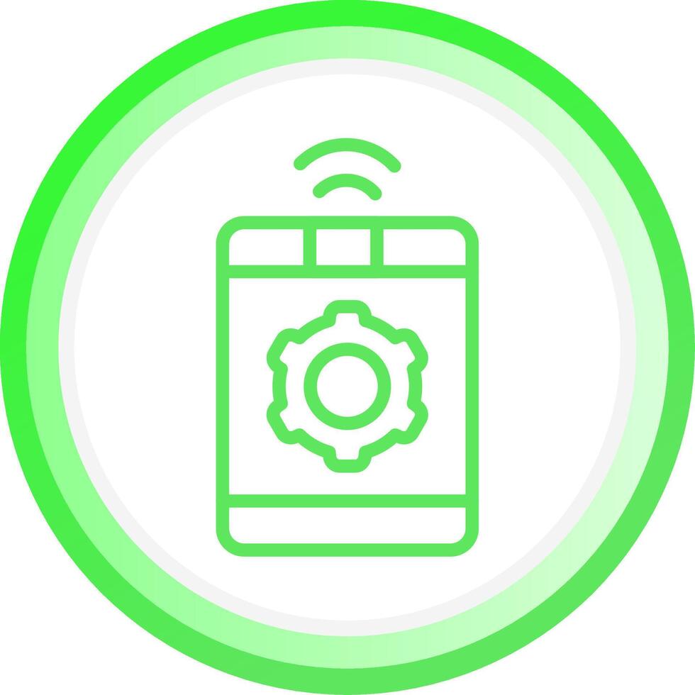 Line Green Circle Gradient Design vector