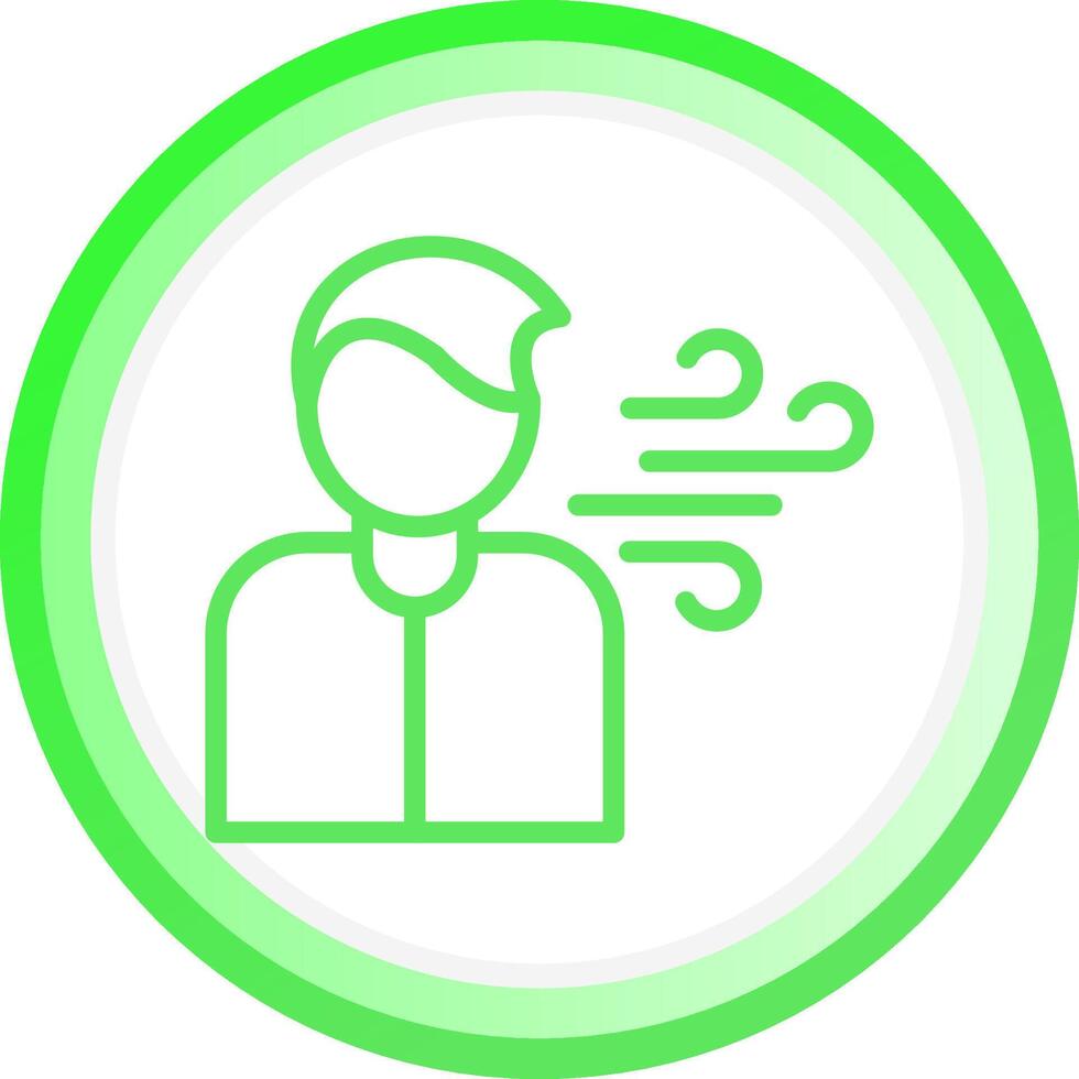 Shortness of Breath Creative Icon Design vector