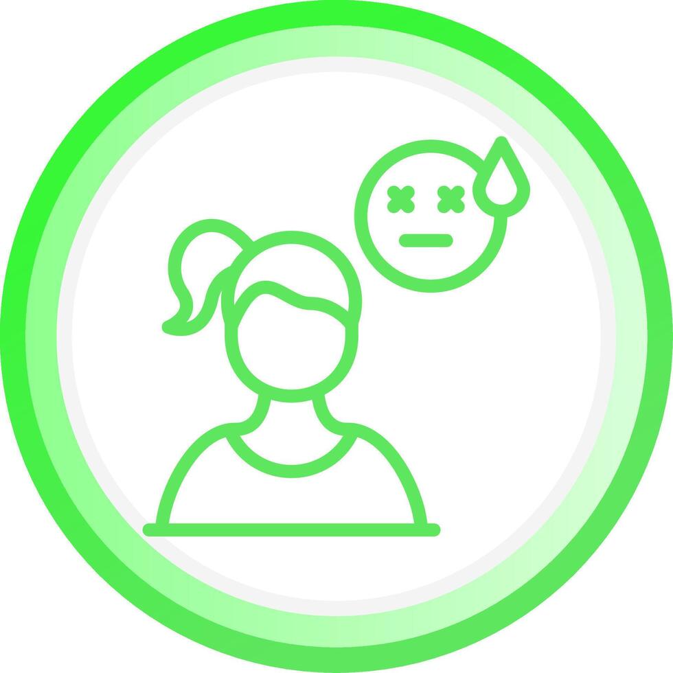 Exhausted Creative Icon Design vector