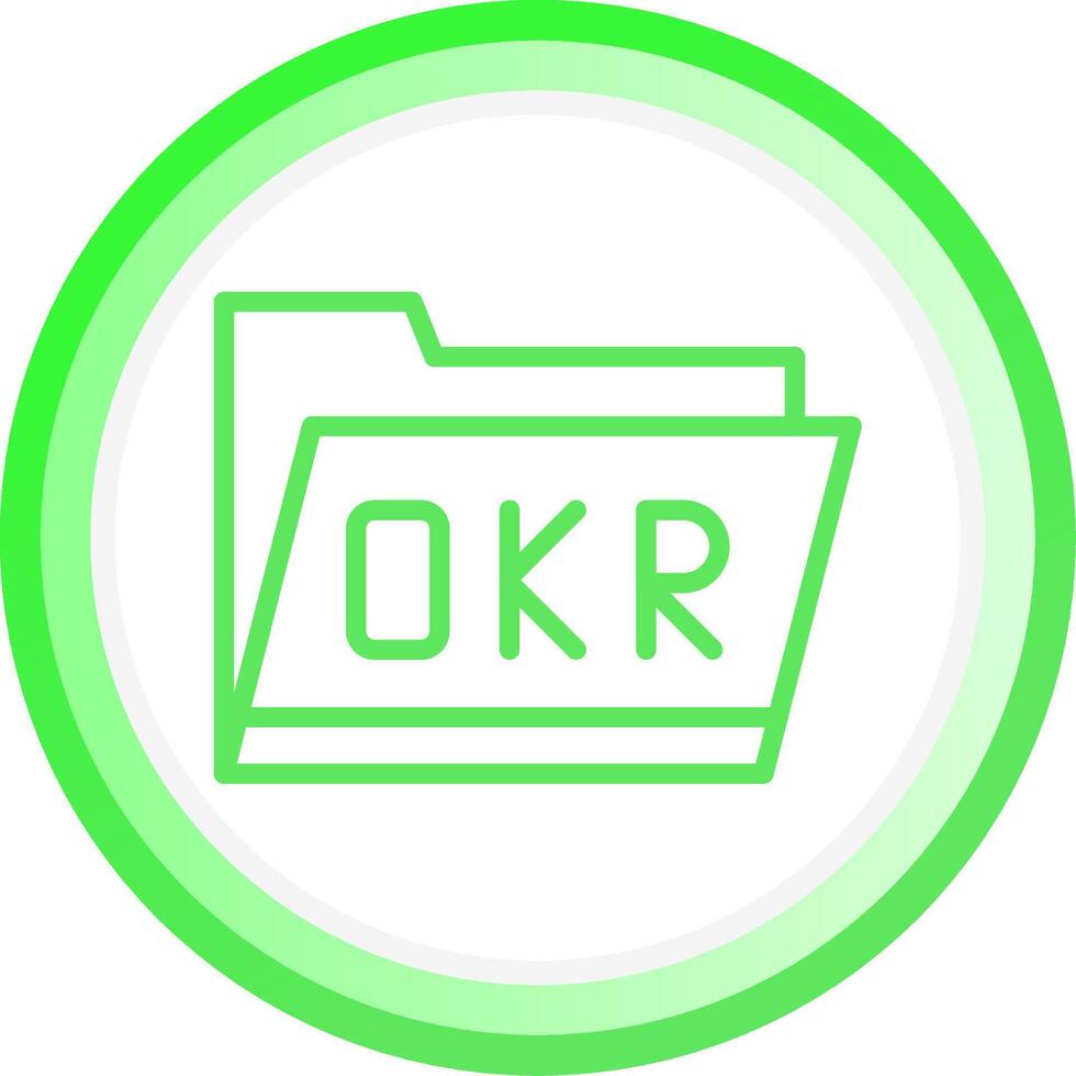 Okr Folder Creative Icon Design vector