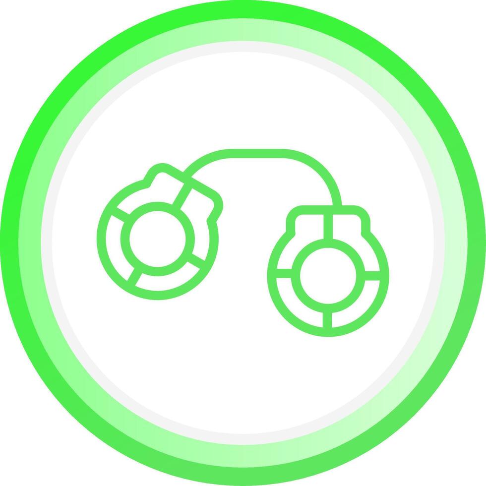 Handcuffs Creative Icon Design vector