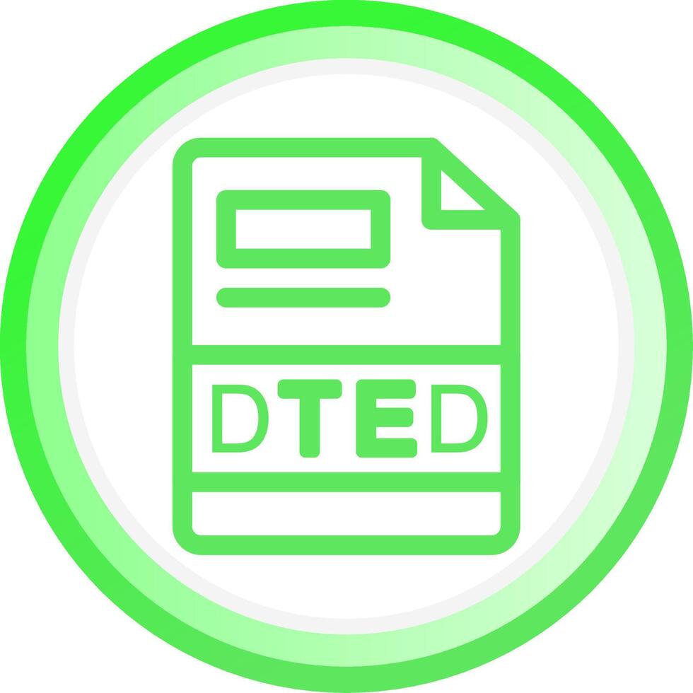 DTED Creative Icon Design vector