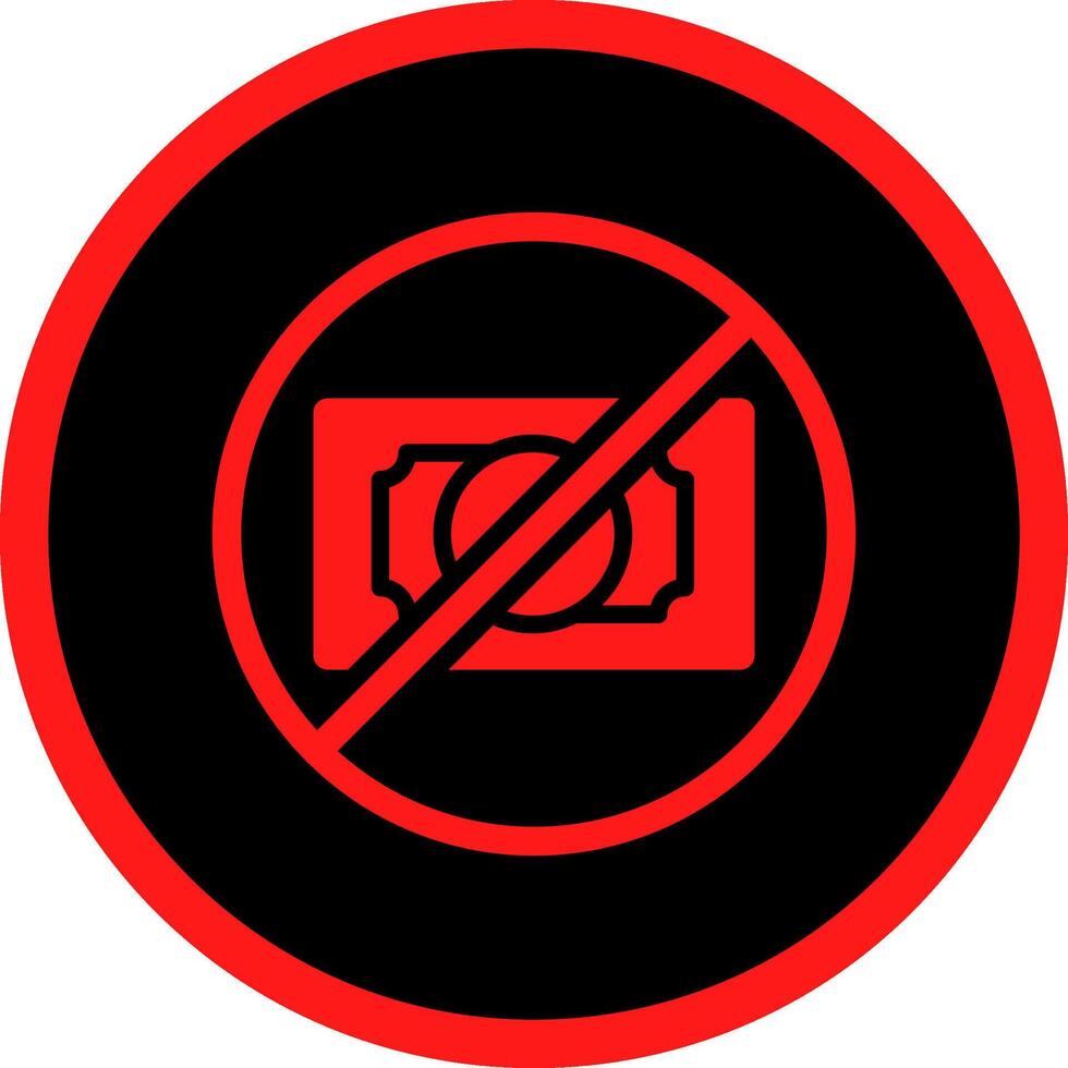 No Money Creative Icon Design vector