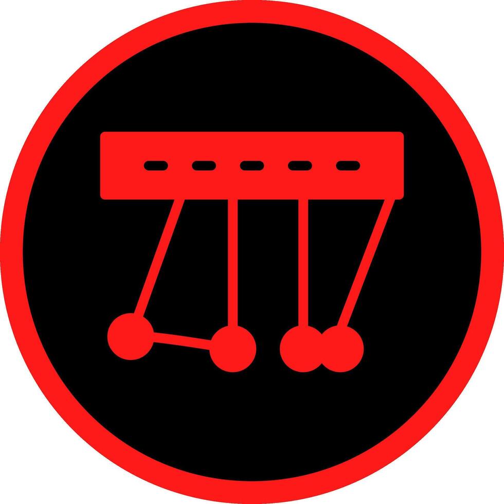 Newton Cradle Creative Icon Design vector