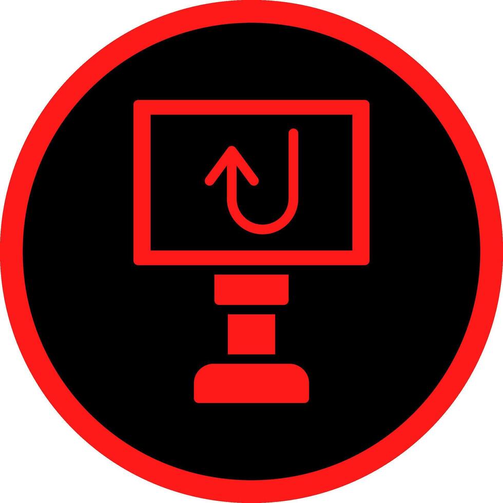 U Turn Creative Icon Design vector