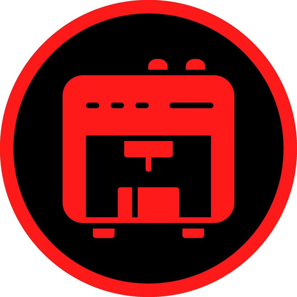 3D Printer Creative Icon Design vector