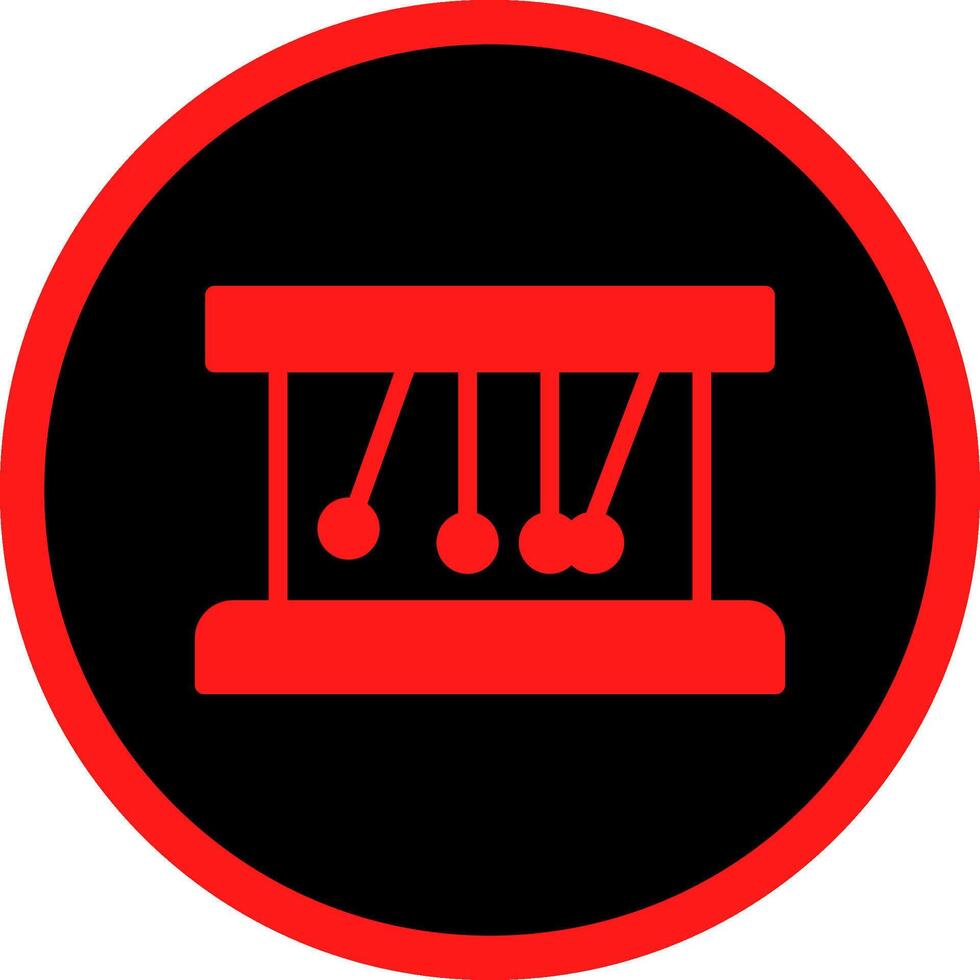 Newton Cradle Creative Icon Design vector