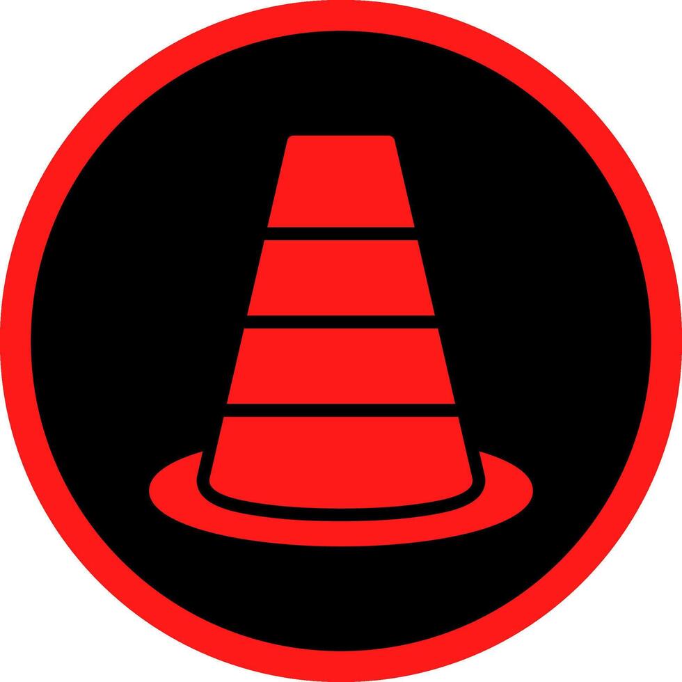 Traffic Cone Creative Icon Design vector