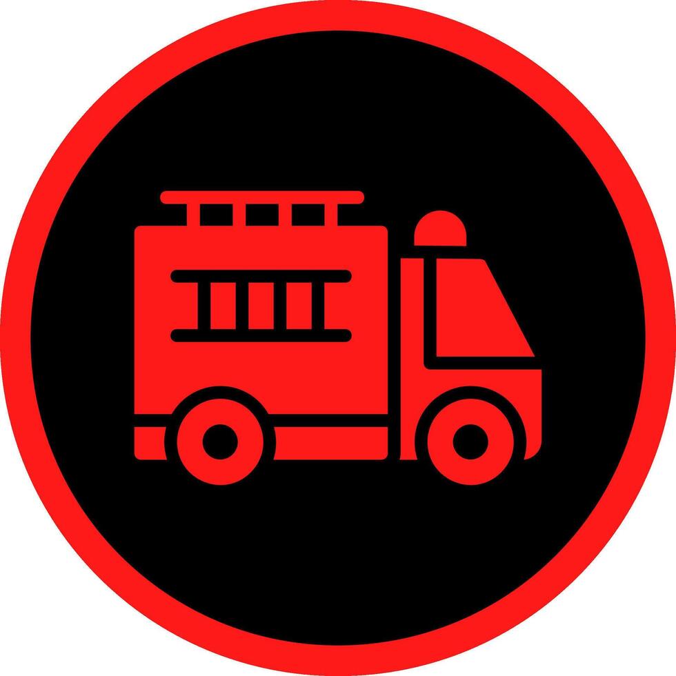 Firefighter Truck Creative Icon Design vector