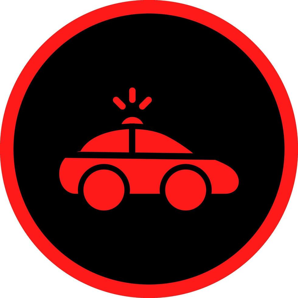 Police Car Creative Icon Design vector