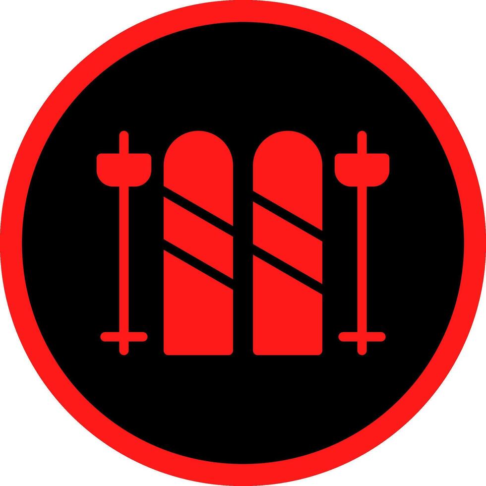 Skis Creative Icon Design vector