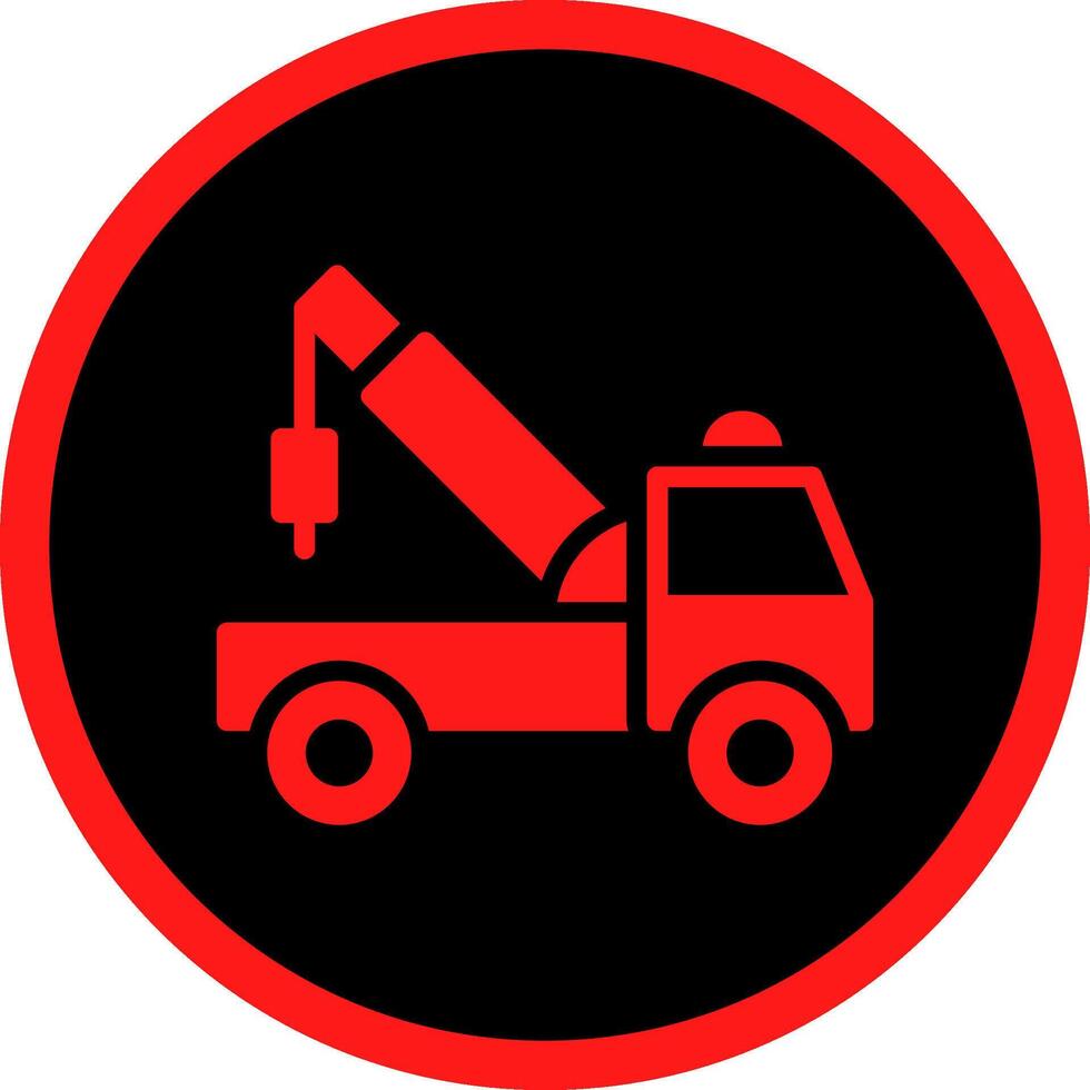 Tow Truck Creative Icon Design vector