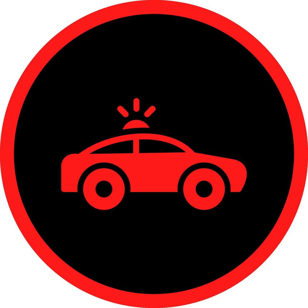 Police Car Creative Icon Design vector