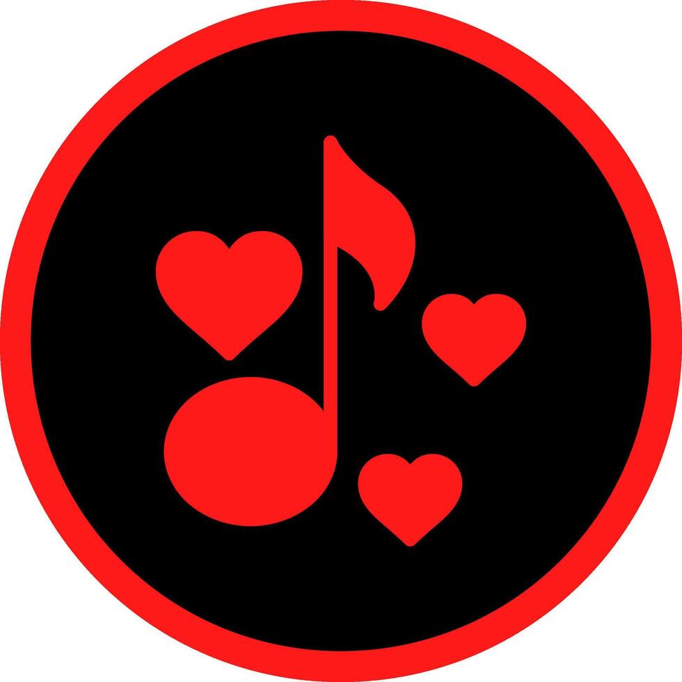 Love Song Creative Icon Design vector