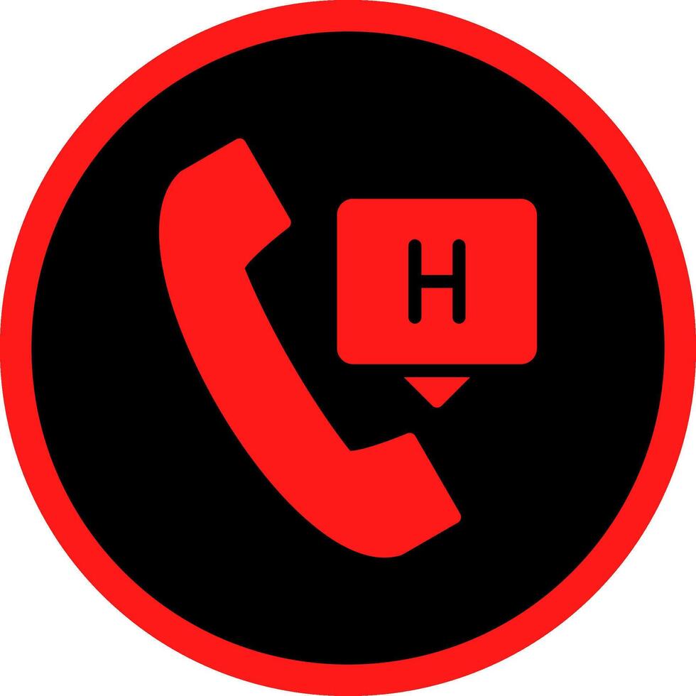 Emergency Call Creative Icon Design vector