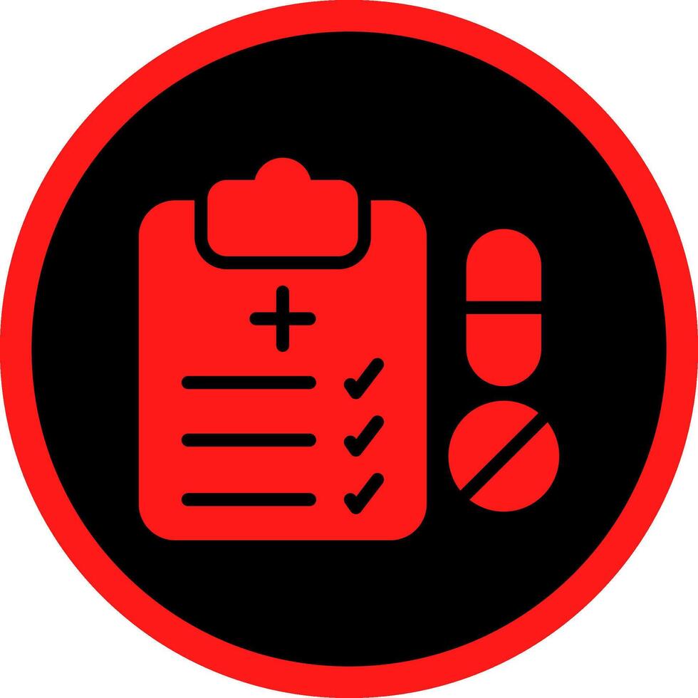 Medical Prescription Creative Icon Design vector