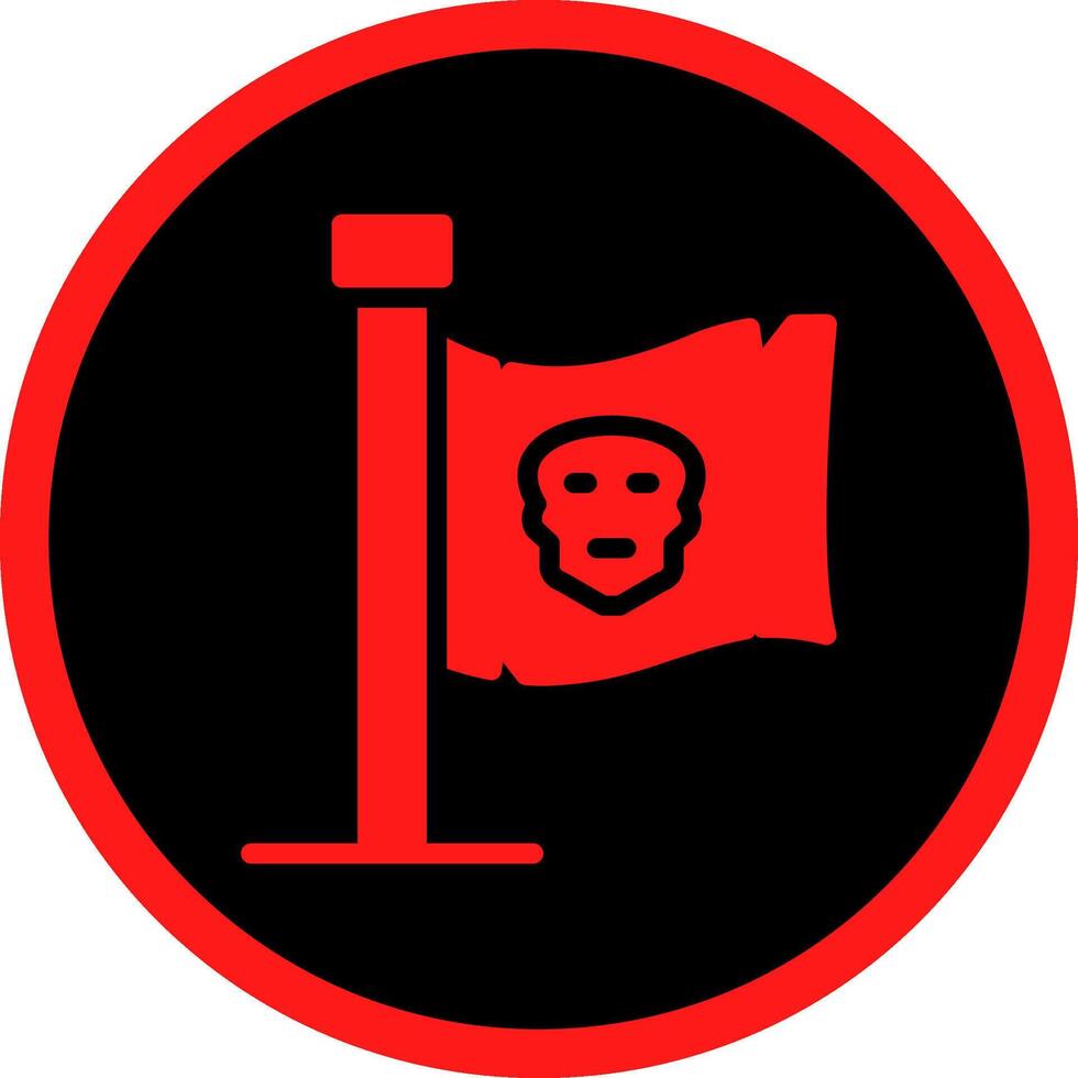 Pirates Flag Creative Icon Design vector