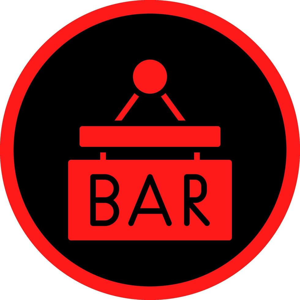 Bar Sign Board Creative Icon Design vector