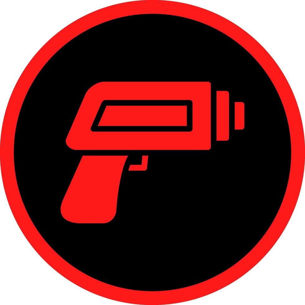 Thermometer Gun Creative Icon Design vector