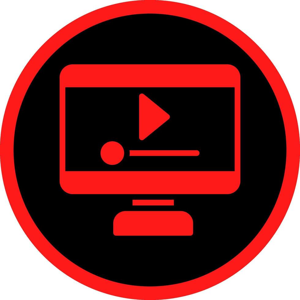 Video Player Creative Icon Design vector