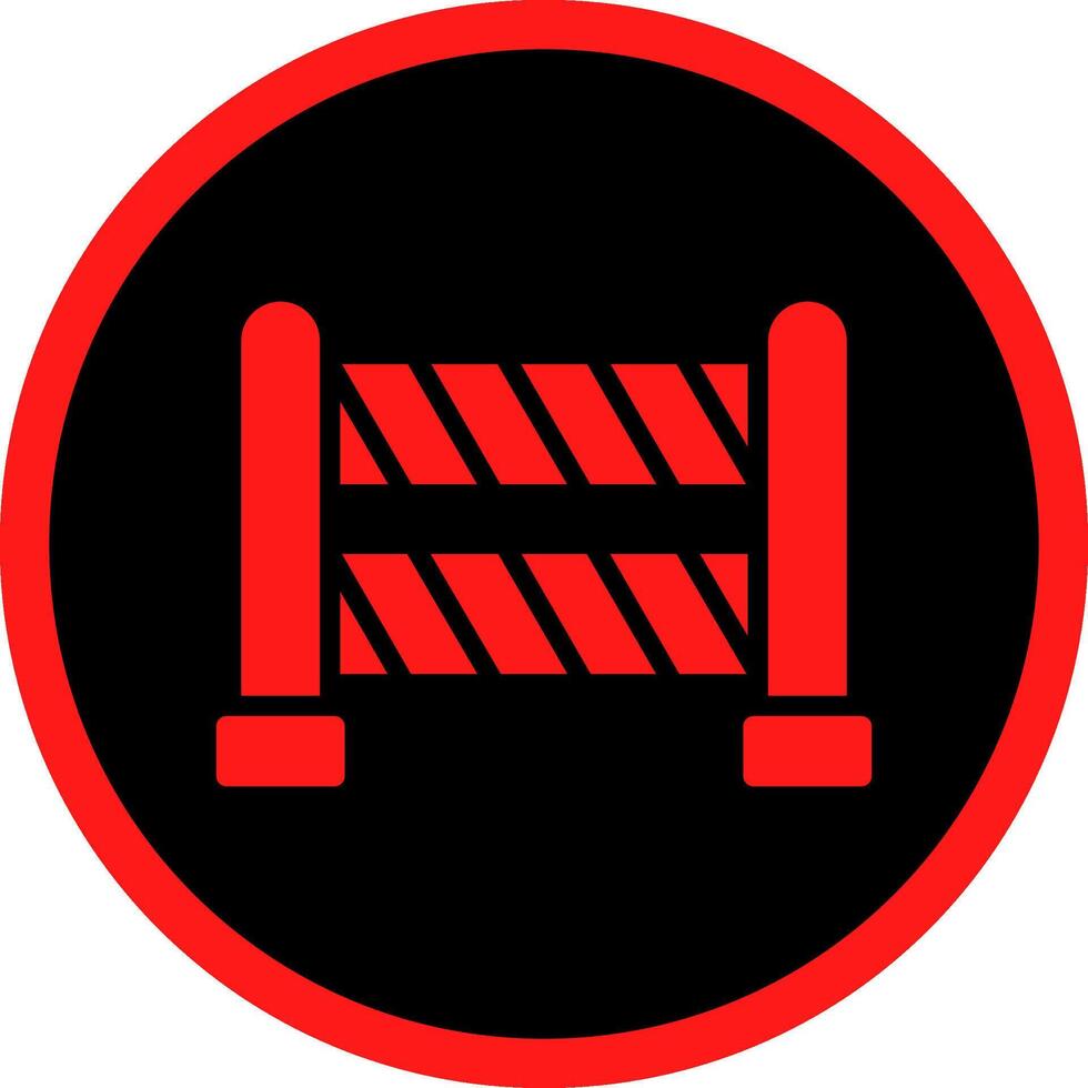 Road Blockade Creative Icon Design vector