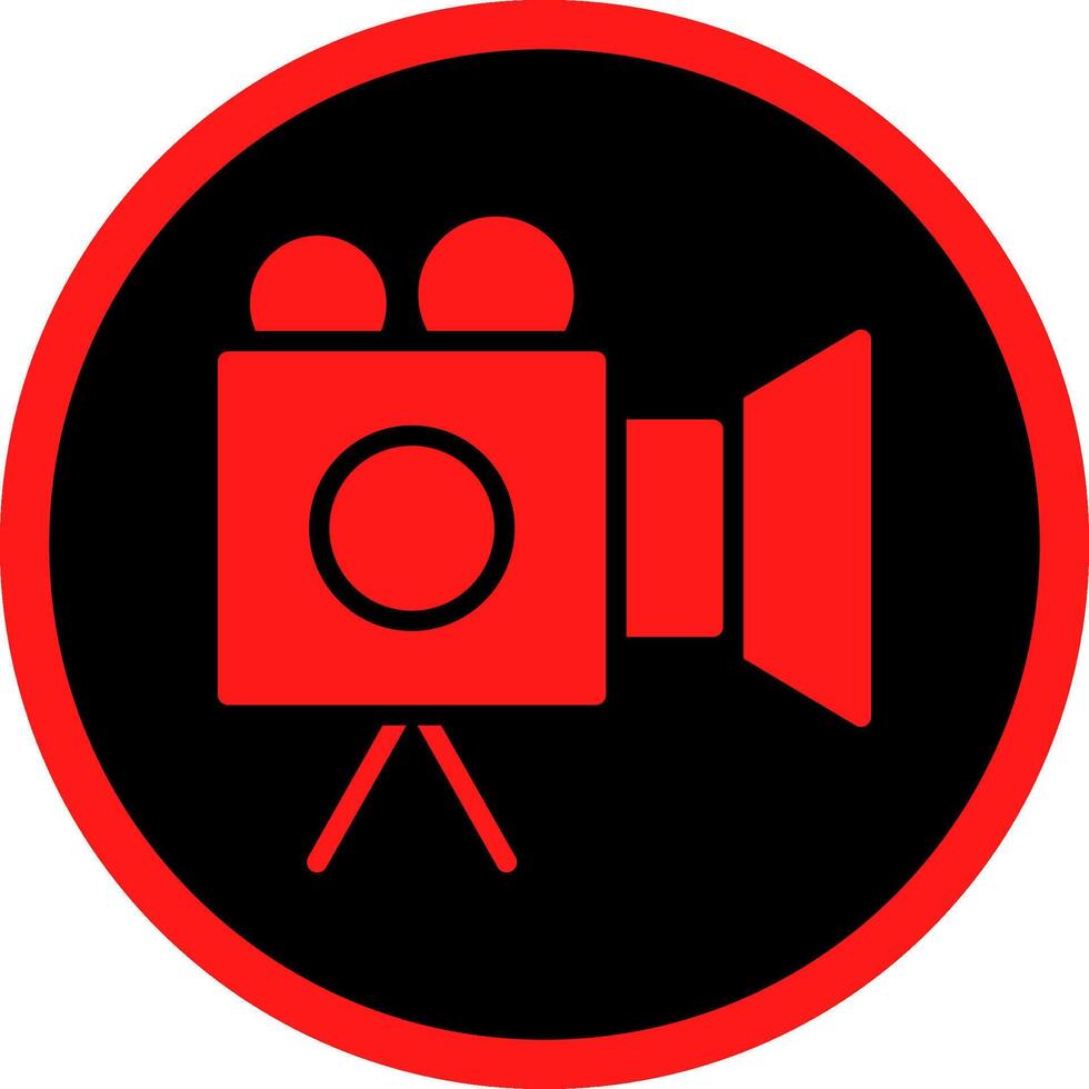 Glyph Red Icons Design vector