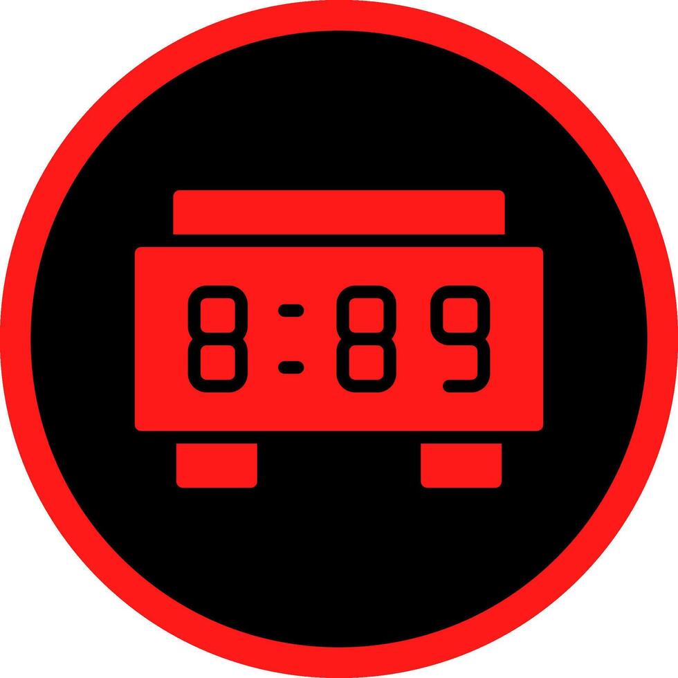 Digital Clock Creative Icon Design vector